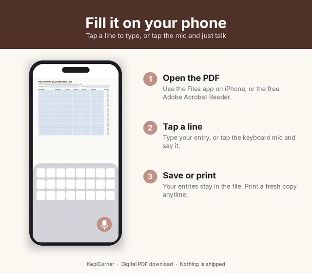 Bill Tracker printable – device fillable (image 6 of 10)