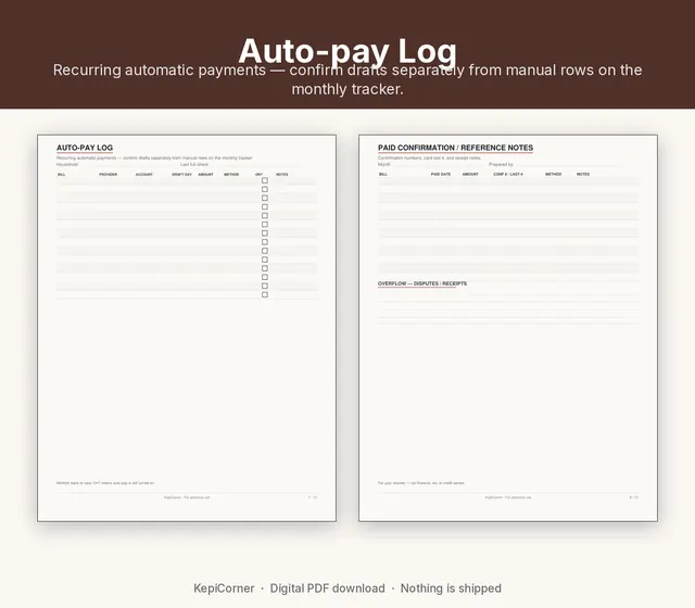 Bill Tracker printable – autopay confirmation (image 9 of 10)