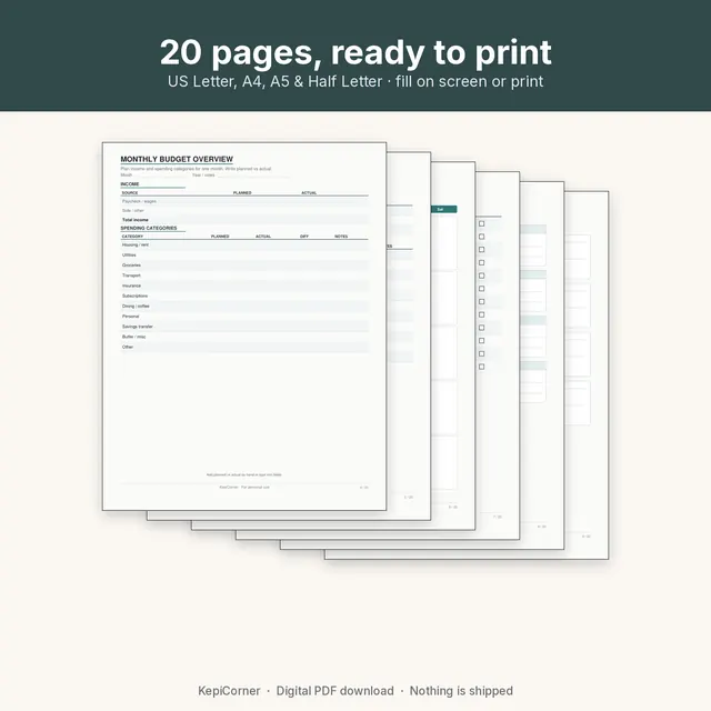 Budget & Savings Challenge printable – stack overview (image 4 of 8)