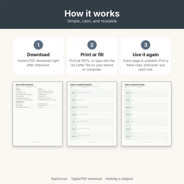 Cleaning Schedule printable – how it works (image 6 of 8)