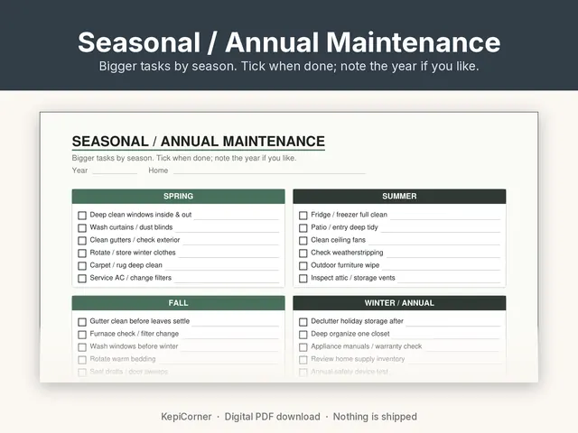 Cleaning Schedule printable – seasonal (image 8 of 8)