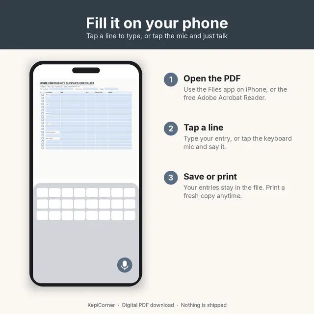 Emergency Kit Checklist printable – fillable demo (image 6 of 10)