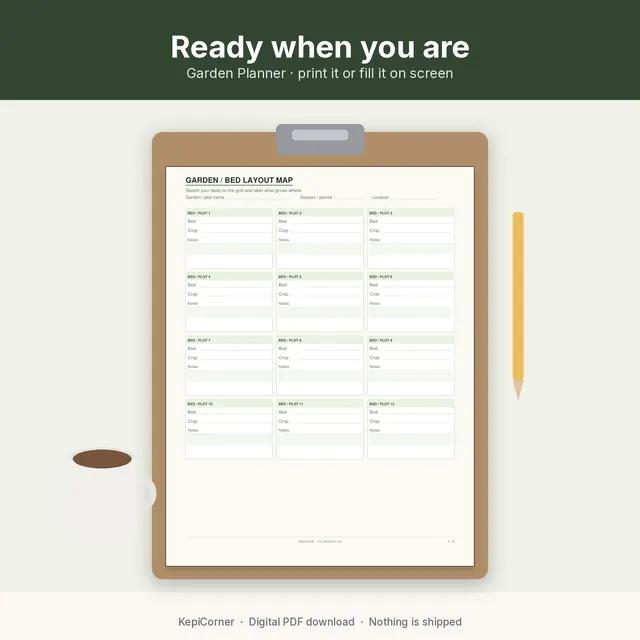 Garden Planner printable – lifestyle garden clipboard (image 2 of 10)