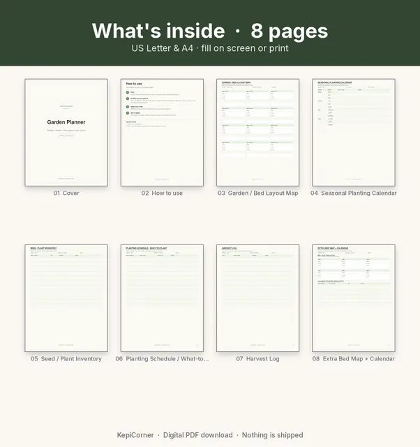 Garden Planner printable – page map collage (image 3 of 10)