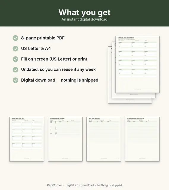 Garden Planner printable – what you receive (image 10 of 10)