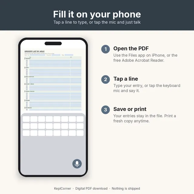 Grocery List printable – fillable demo (image 6 of 10)