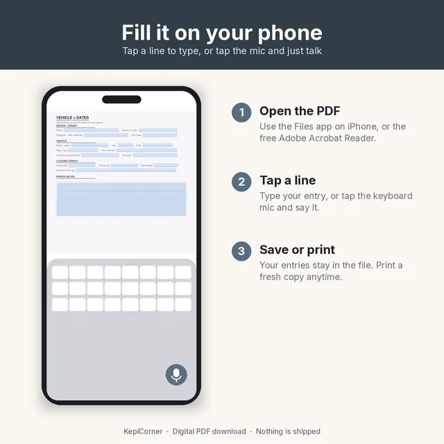 Mileage Log printable – fillable demo (image 6 of 10)