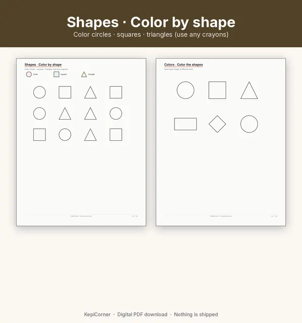 Pre-K Worksheets Ages 3–5 printable – colors shapes (image 6 of 10)