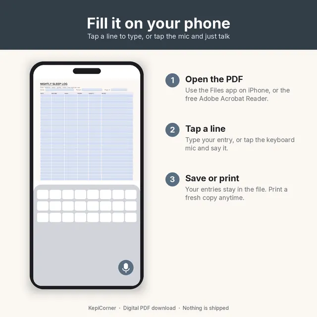 Sleep Log printable – fillable demo (image 6 of 10)