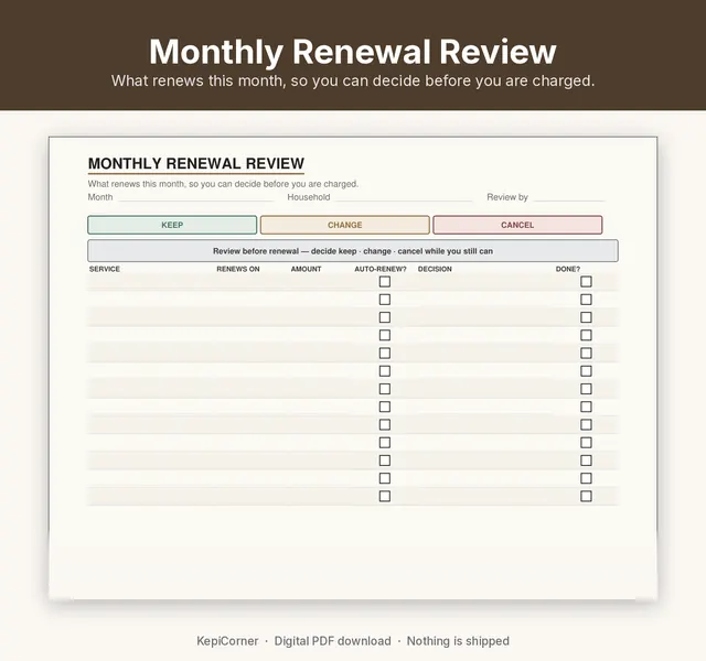 Subscription Tracker printable – cancel change log (image 8 of 10)