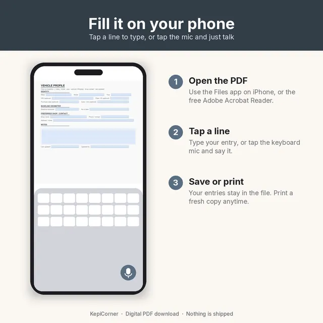 Vehicle Maintenance Log printable – fillable proof (image 6 of 10)