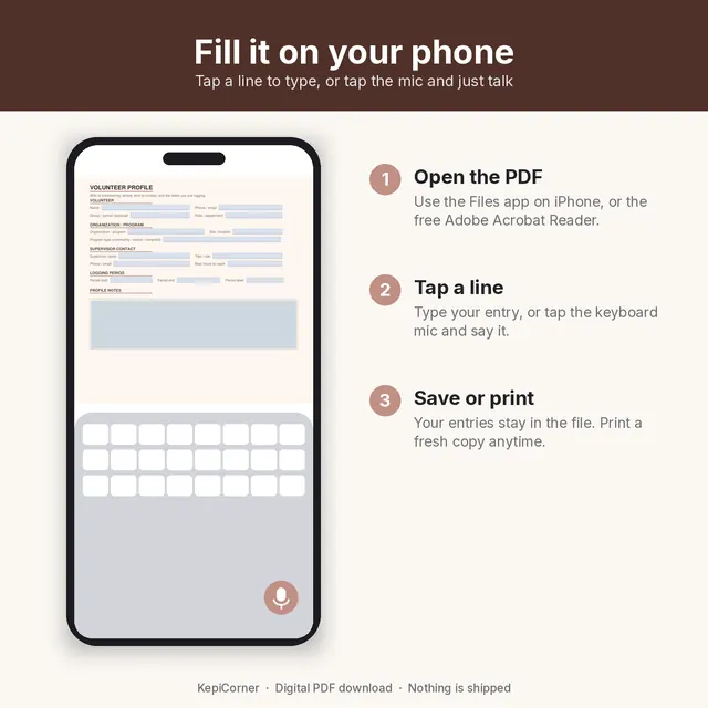 Volunteer Hours Log printable – fillable demo (image 6 of 10)