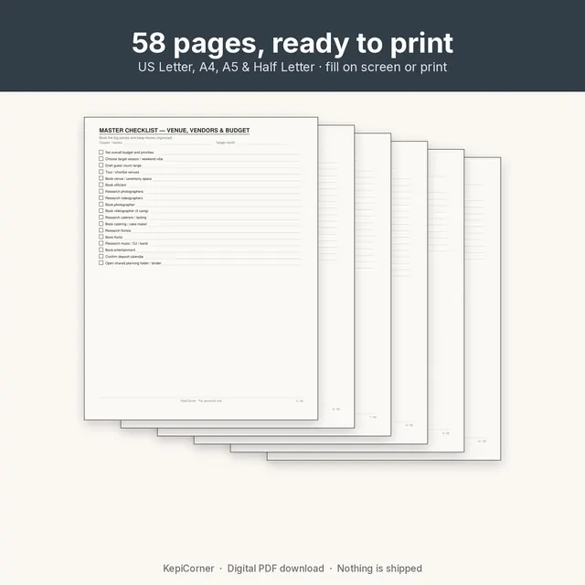 Wedding Planning Checklist printable – dayof stack (image 6 of 8)