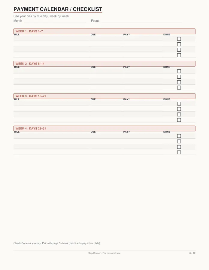 Bill Tracker printable – page 6 of 12, rendered from Bill-Tracker-Letter.pdf