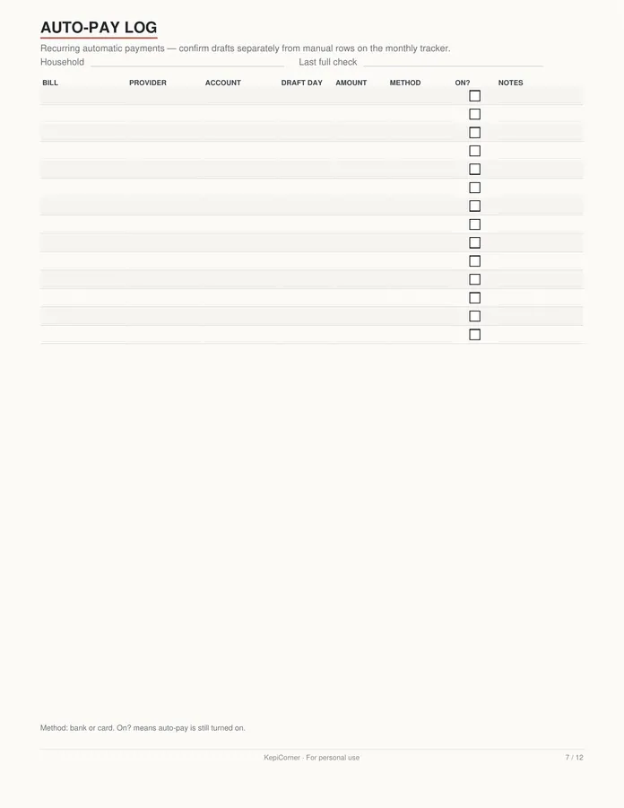 Bill Tracker printable – page 7 of 12, rendered from Bill-Tracker-Letter.pdf