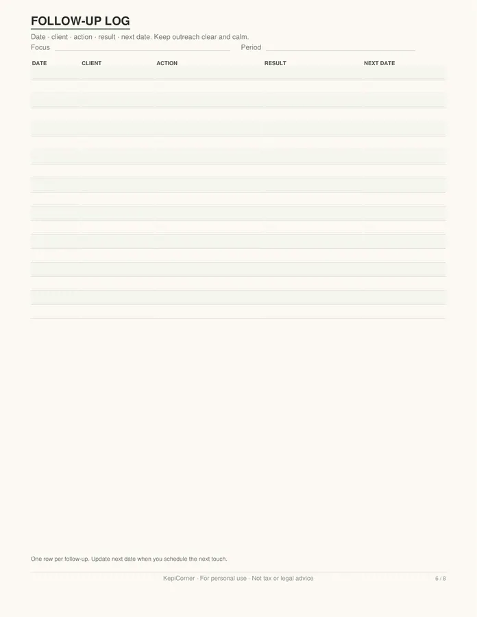Client Tracker printable – page 6 of 8, rendered from Client-Tracker-Letter.pdf