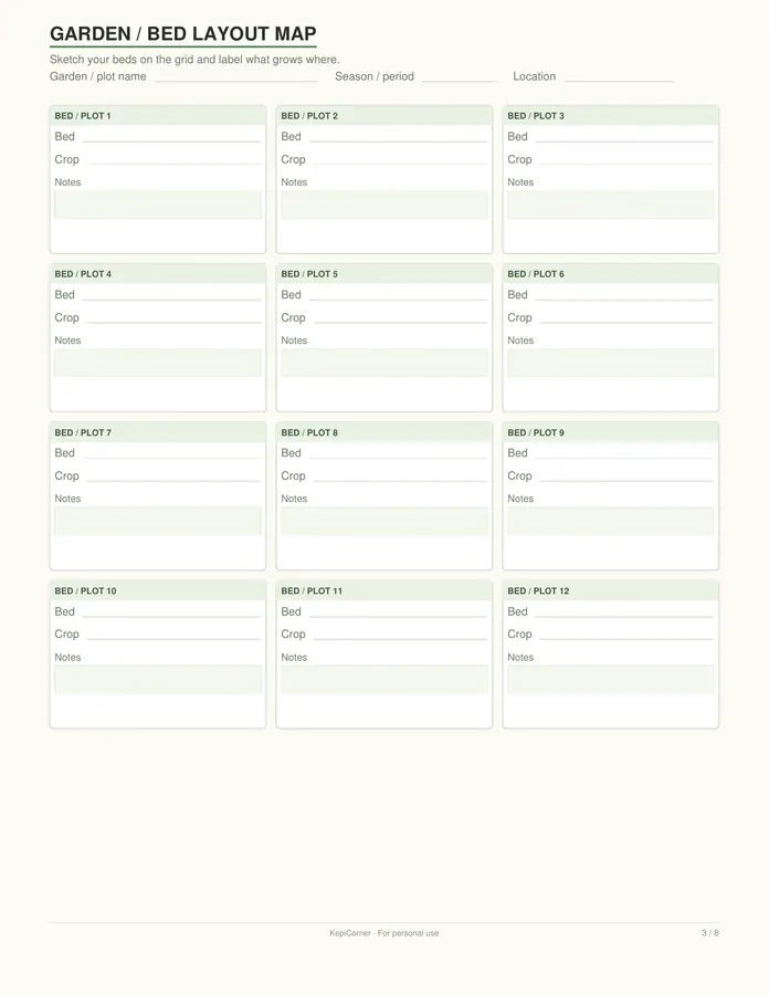 Garden Planner printable – page 3 of 8, rendered from Garden-Planner-Letter.pdf