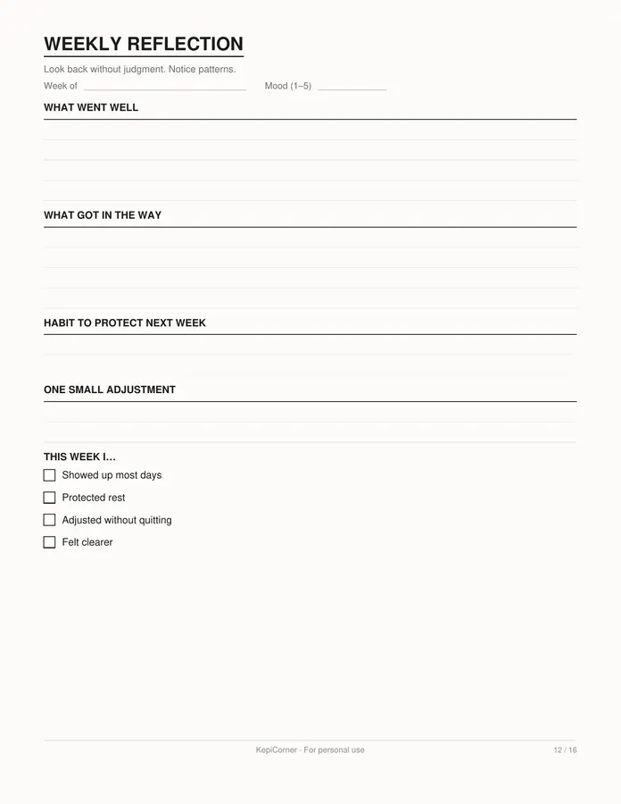 Habit Tracker printable – page 12 of 16, rendered from Habit-Tracker-Pack.pdf