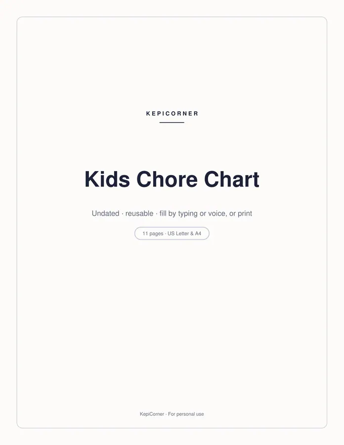 Kids Chore Chart printable – page 1 of 11, rendered from Kids-Chore-Chart-Pack-Letter.pdf