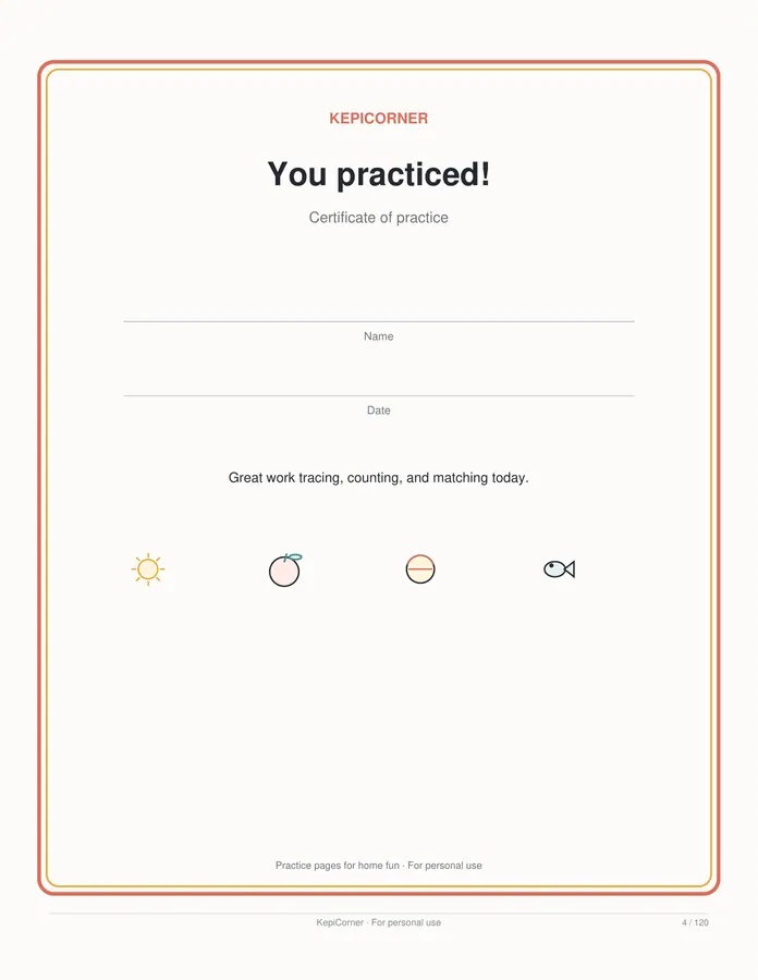 Pre-K Worksheets Ages 3–5 printable – page 4 of 120, rendered from PreK-Ages3-5-Learning-Worksheets-Letter.pdf