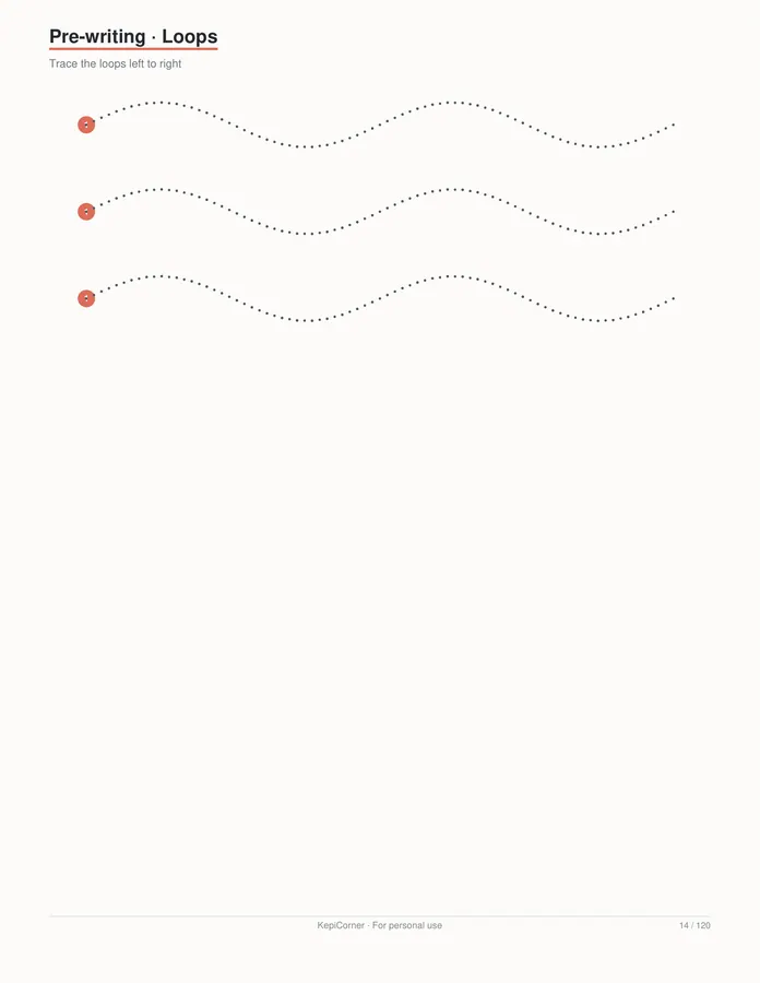 Pre-K Worksheets Ages 3–5 printable – page 14 of 120, rendered from PreK-Ages3-5-Learning-Worksheets-Letter.pdf