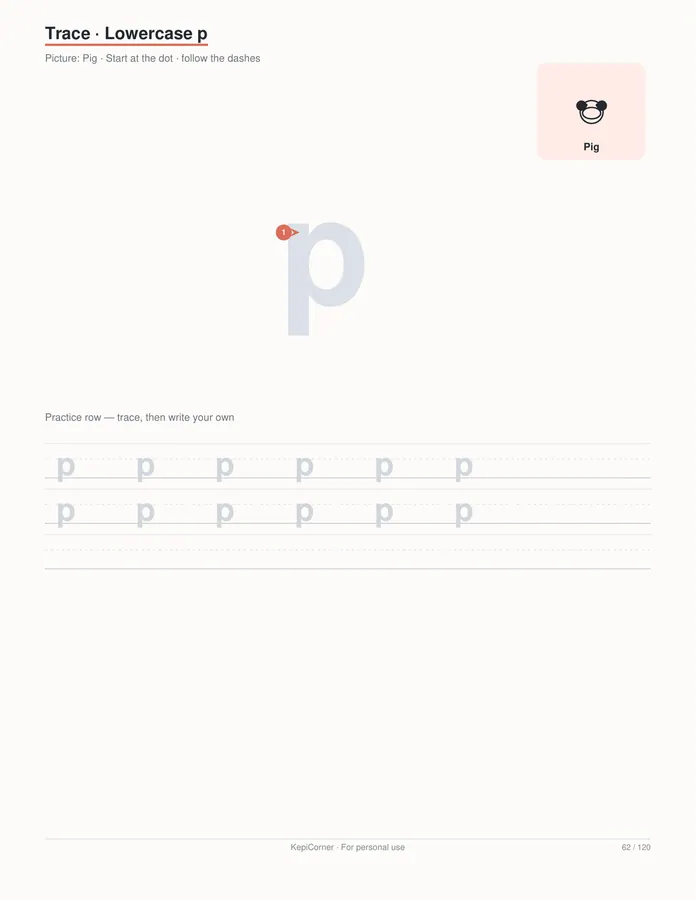Pre-K Worksheets Ages 3–5 printable – page 62 of 120, rendered from PreK-Ages3-5-Learning-Worksheets-Letter.pdf
