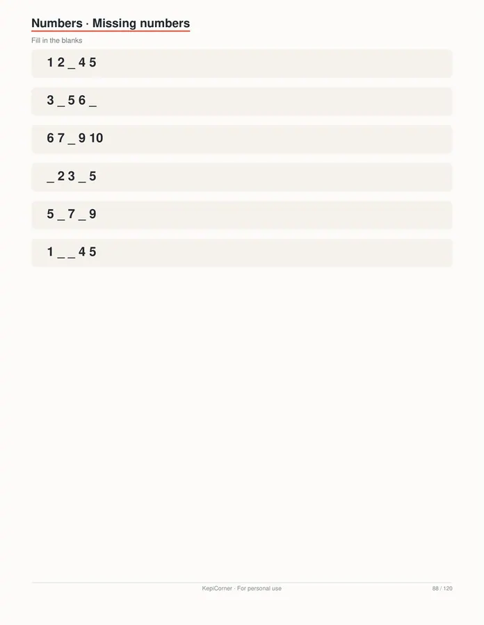 Pre-K Worksheets Ages 3–5 printable – page 88 of 120, rendered from PreK-Ages3-5-Learning-Worksheets-Letter.pdf
