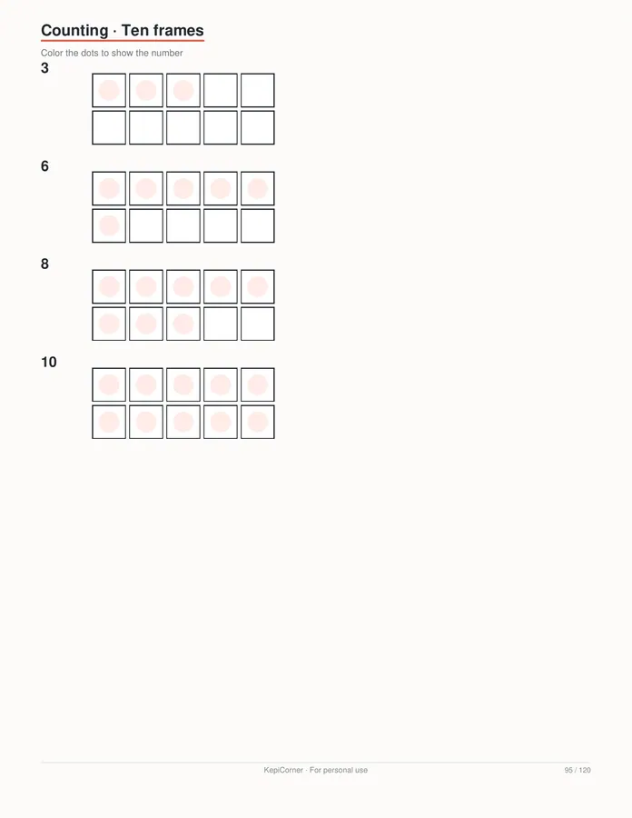 Pre-K Worksheets Ages 3–5 printable – page 95 of 120, rendered from PreK-Ages3-5-Learning-Worksheets-Letter.pdf