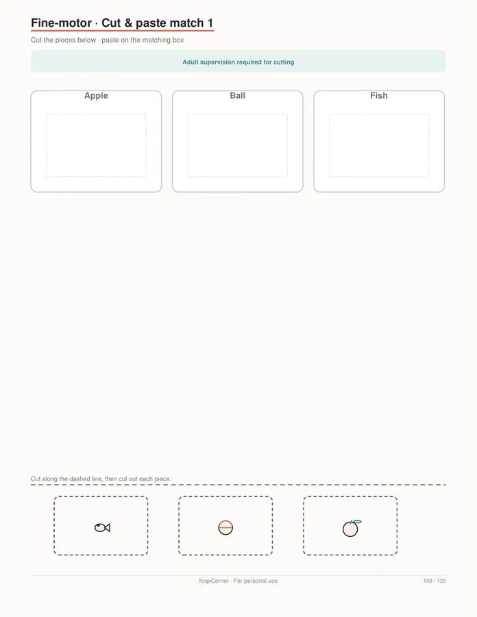 Pre-K Worksheets Ages 3–5 printable – page 109 of 120, rendered from PreK-Ages3-5-Learning-Worksheets-Letter.pdf
