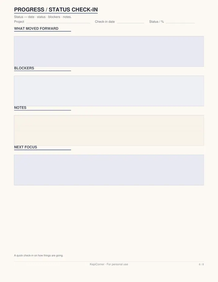 Project Tracker printable – page 6 of 8, rendered from Project-Tracker-Letter.pdf