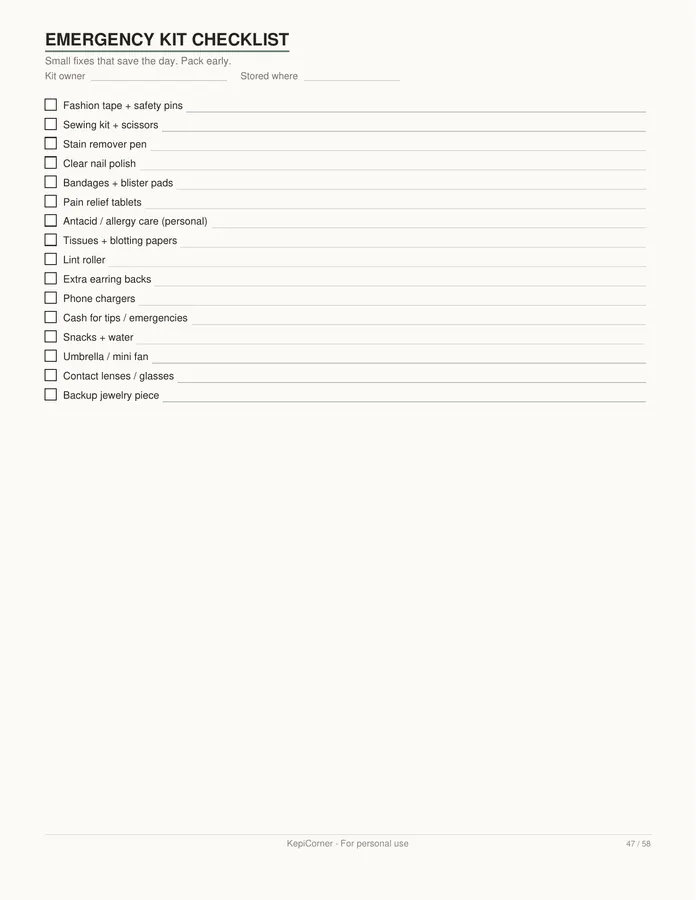 Wedding Planning Checklist printable – page 47 of 58, rendered from Wedding-Planning-Checklist-Letter.pdf